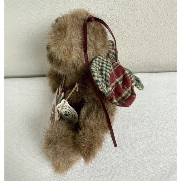 Boyds Bears Rascal 2001 8" Plush Angel Bear Collectible "Bearly An Angel" Plaid - Picture 5 of 9